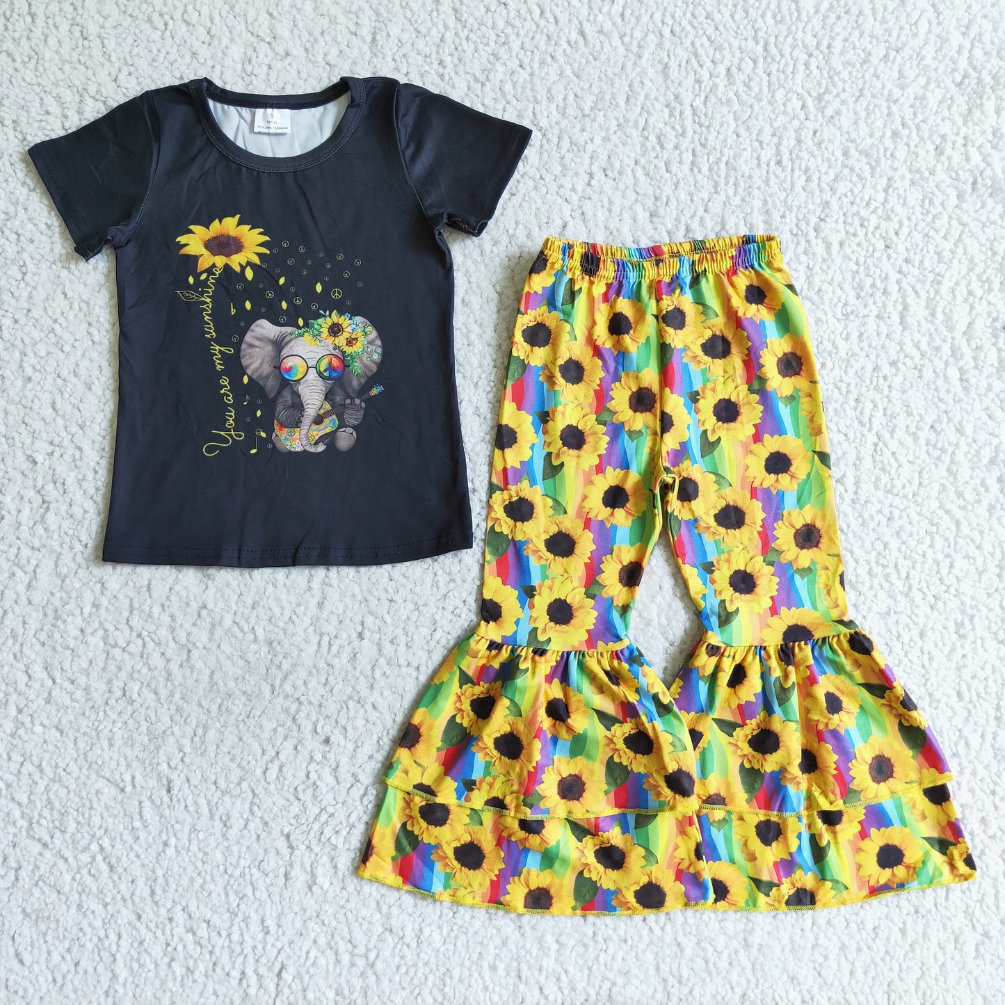 Promotion B16-10 Baby Girls Elephant Bell Pants Pants