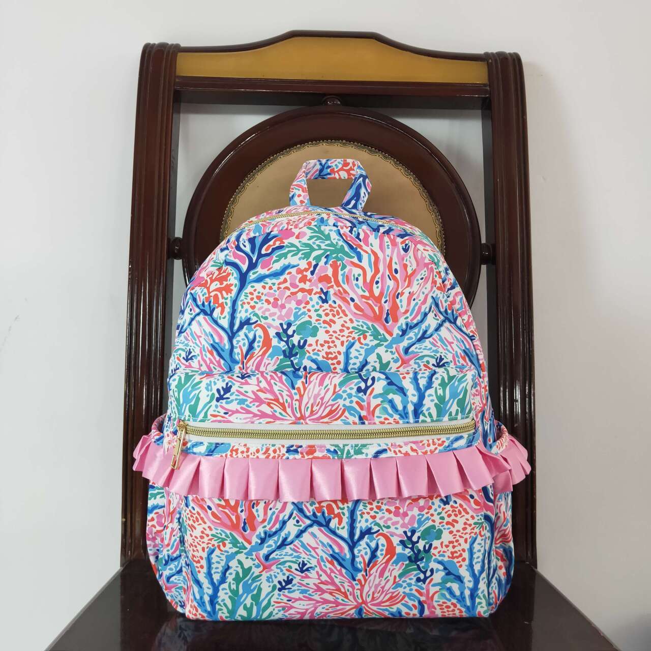 Baby Girls Coral Floral Backpack Bag