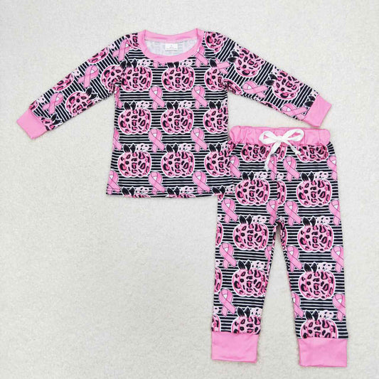 October Wear Pink Pumpkin Pajama Set
