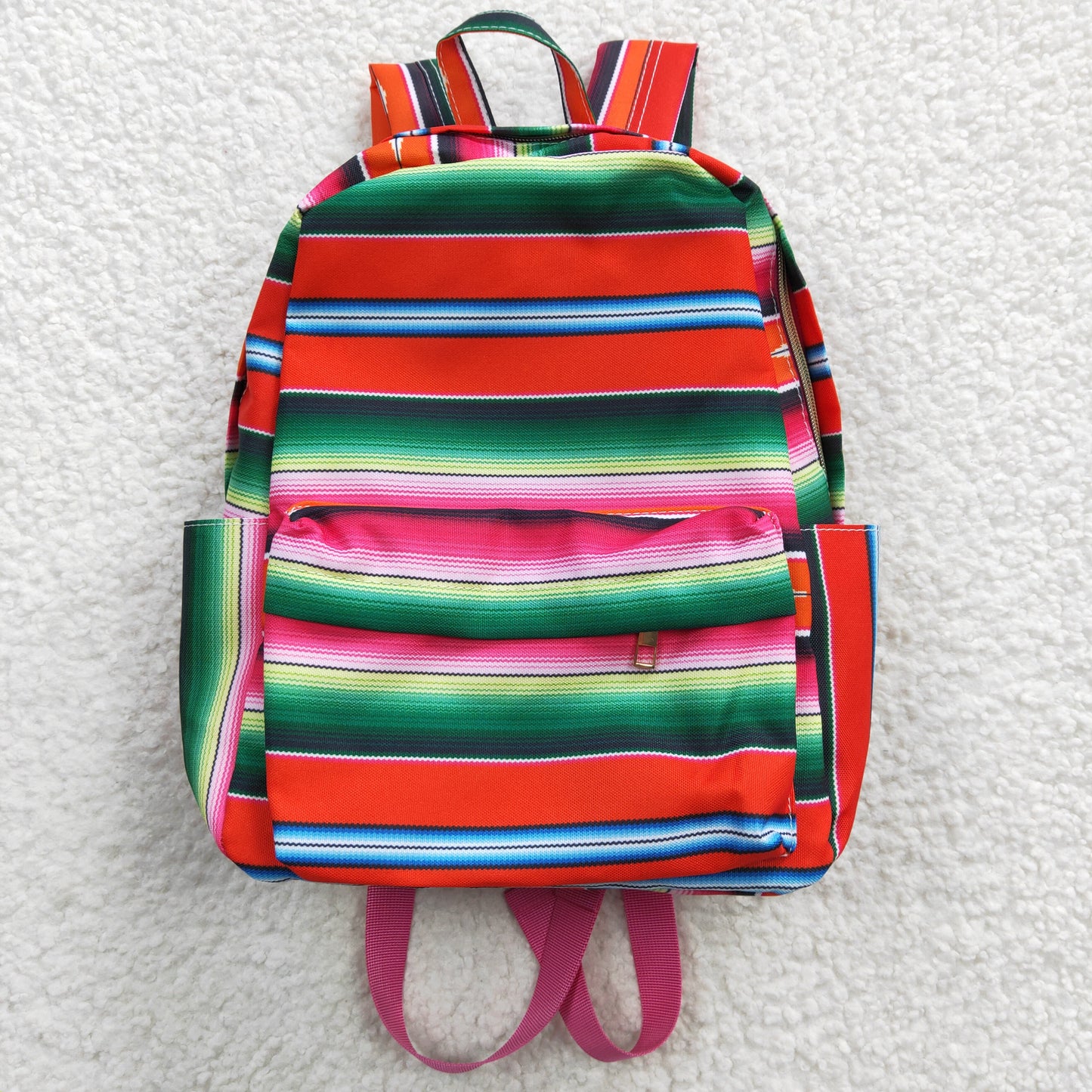 Red Green Pink Sherpe Kids Bag