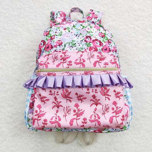 USA Shop Baby Girls Children Purple Flowers  Backpack Bag