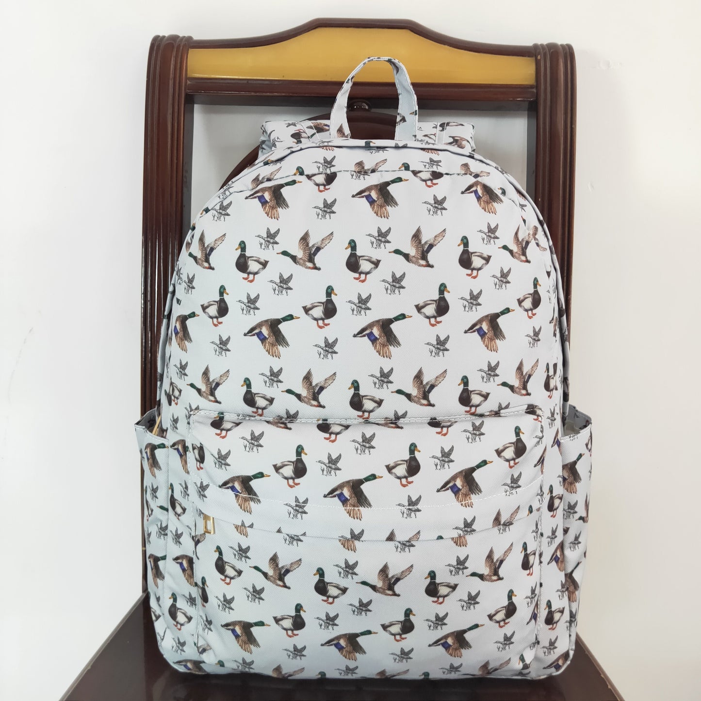 BA0197 Baby Mallard Duck Packback Blue School Bag