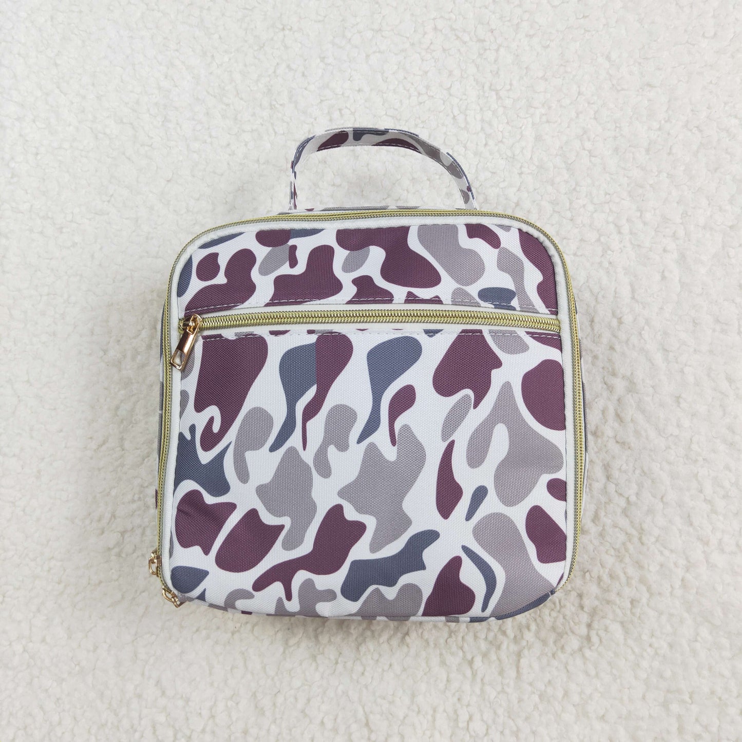 BA0227 Baby Kids Grey Camo Lunch Dinnder Picnic Thermal Bags Lunch Boxes