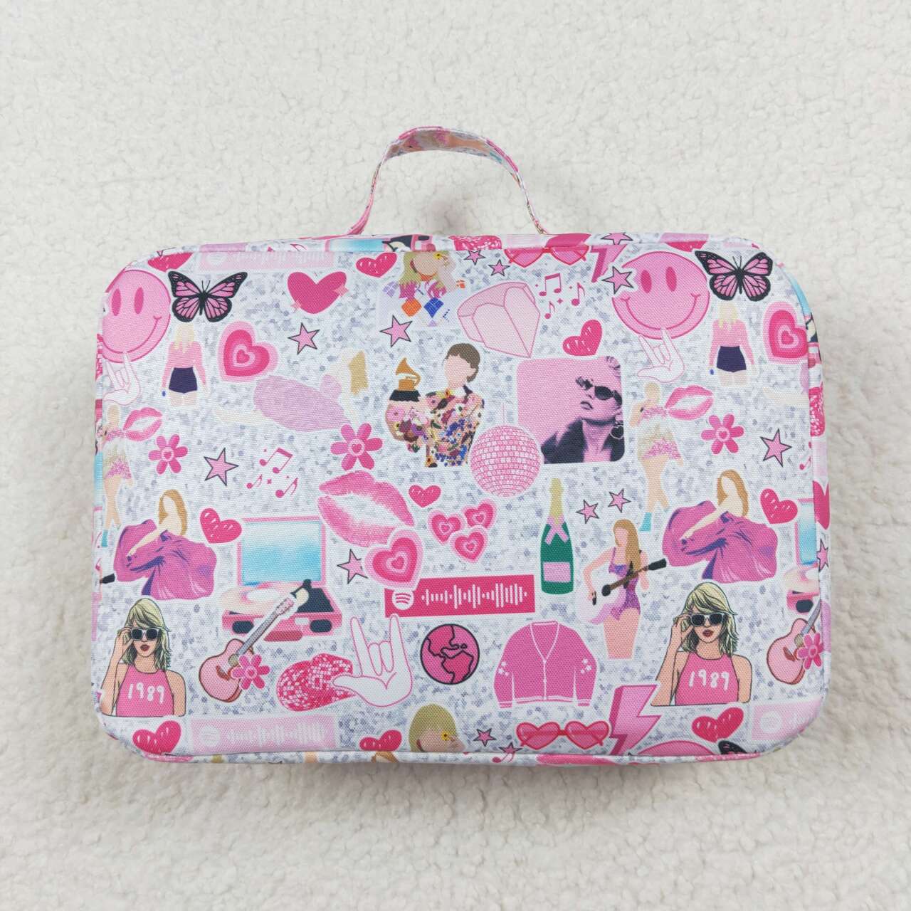 BA0235 Student Girls School 1989 TS Singer Pink Lunch Boxes Bag