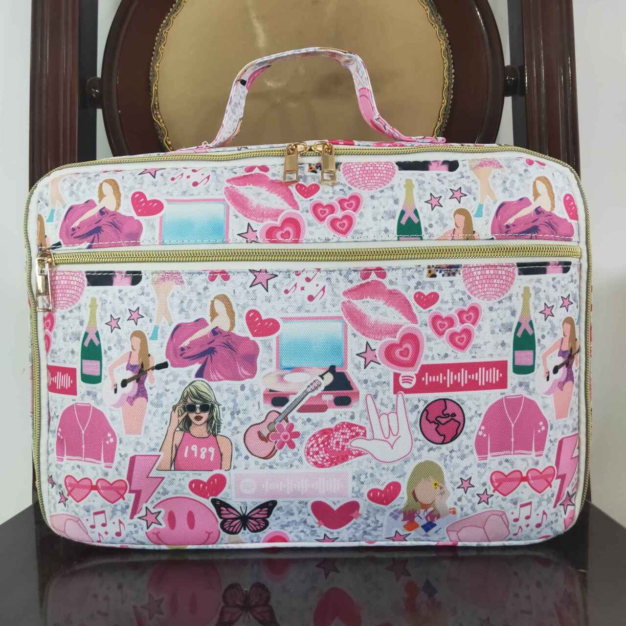 BA0235 Student Girls School 1989 TS Singer Pink Lunch Boxes Bag