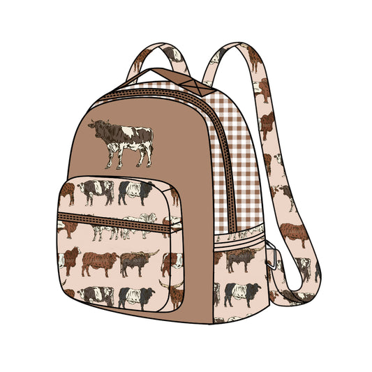 BA0269 Baby Girls Boys Cow Backpack School Bag