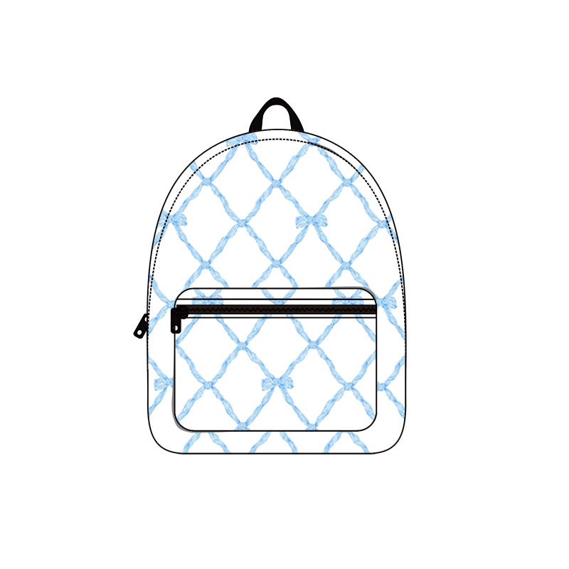 Baby Girls Blue Bow Backpack School Bag Preorder