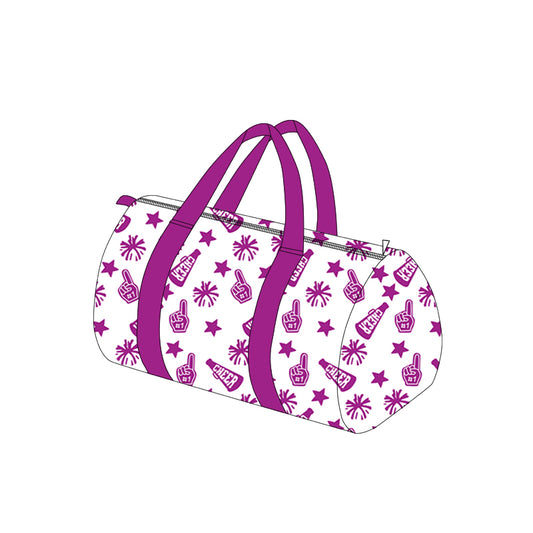 BA0367 Preorder  Sport Team Cheer Purple Duffel Gym Bags