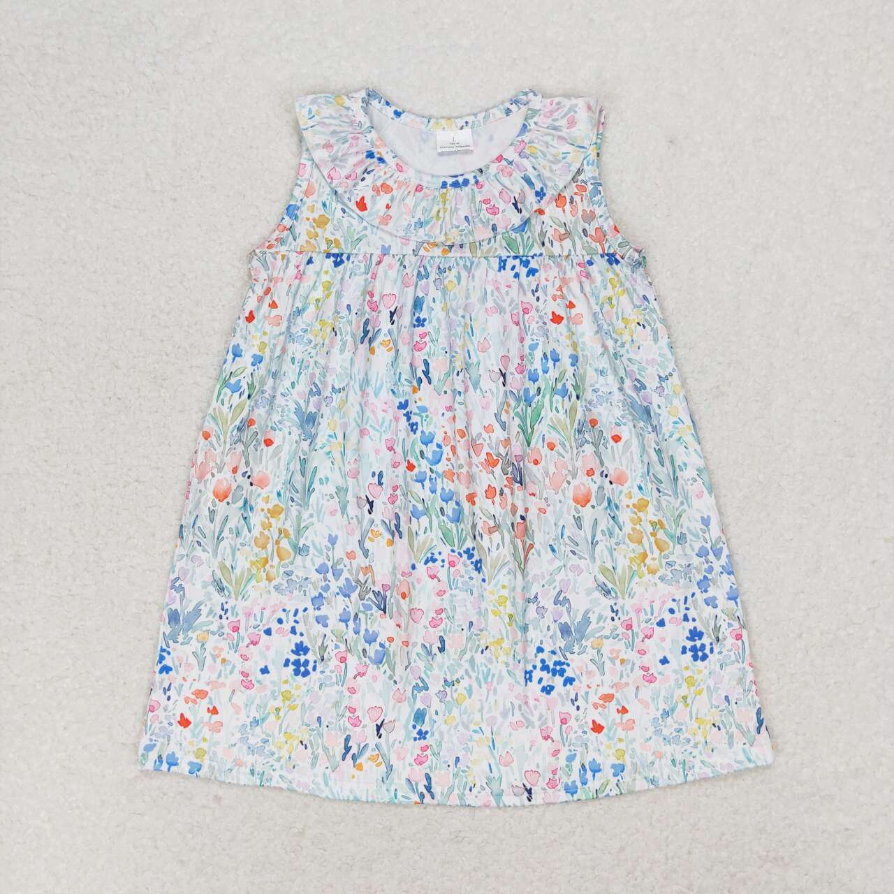Kids Girls Summer Floral Sleeveless Dress
