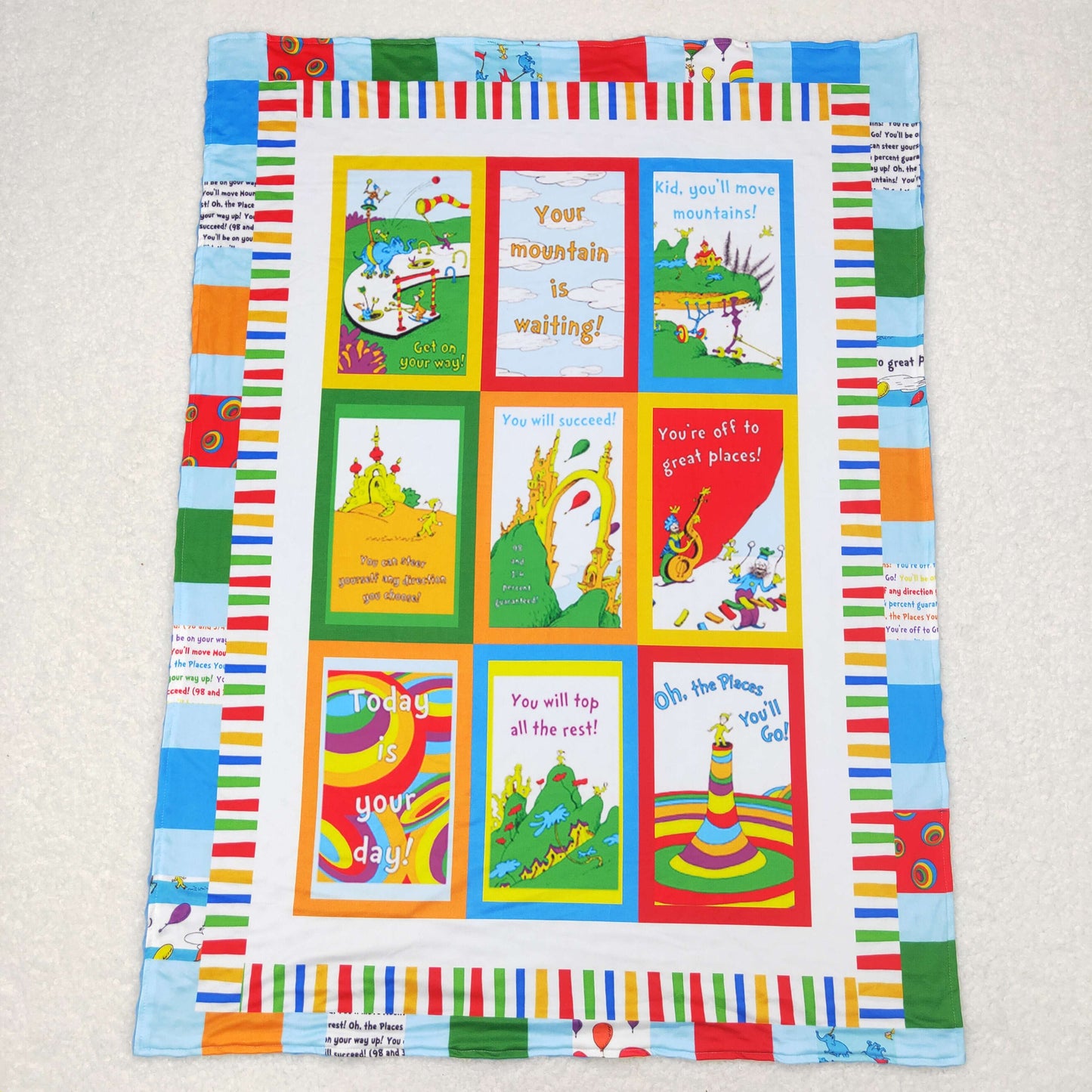 BL0083 Baby Kids Dr Reading Minky Blankets