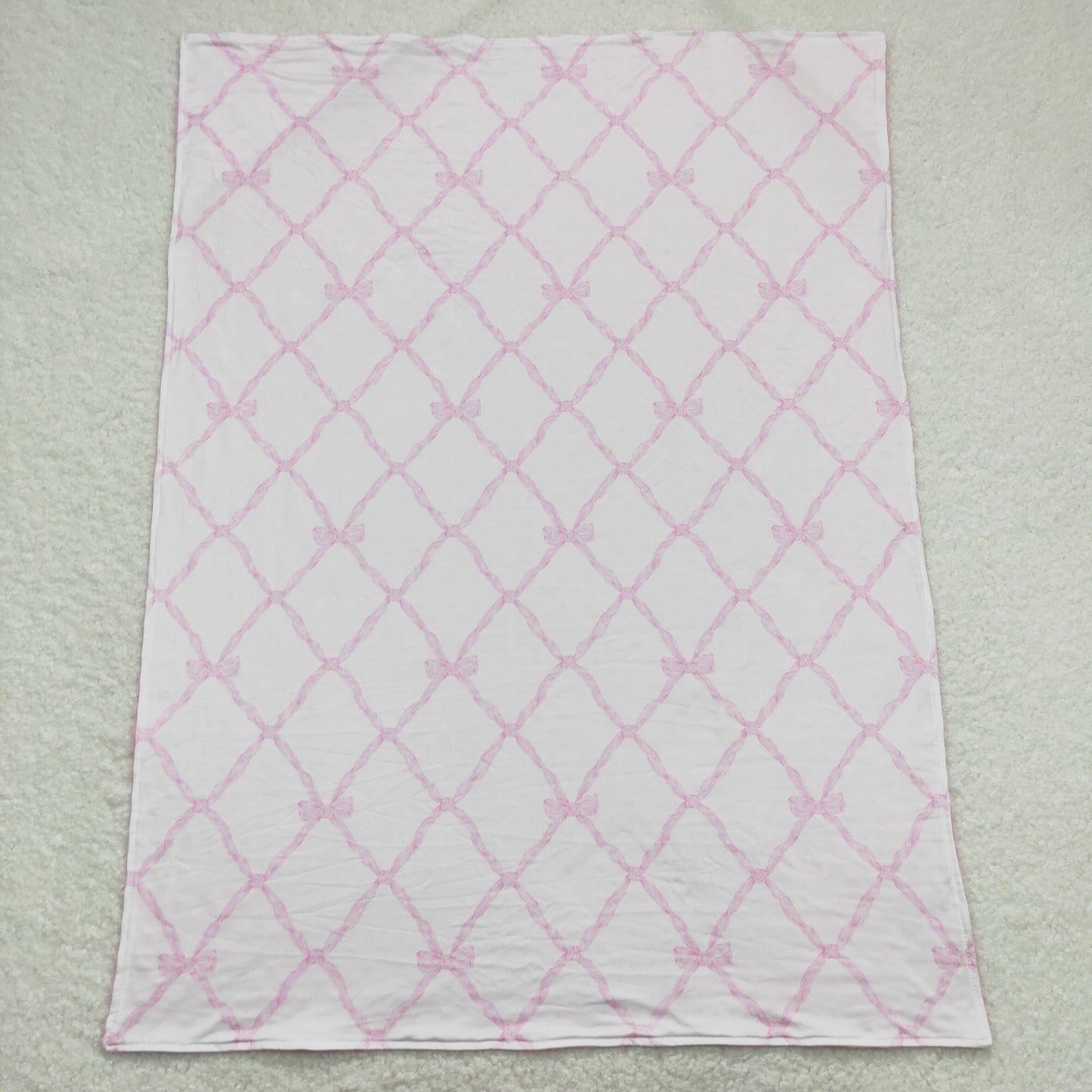 USA Shop Cute Baby Girls Pink Bow Blanket
