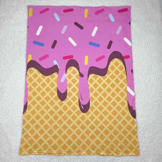 BL0201 Baby Girls Ice Cream Cnady Blanket