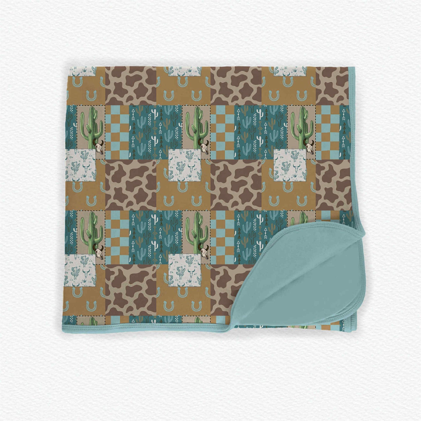 BL0236 Baby  Girls Western Cow Blanket Preorder