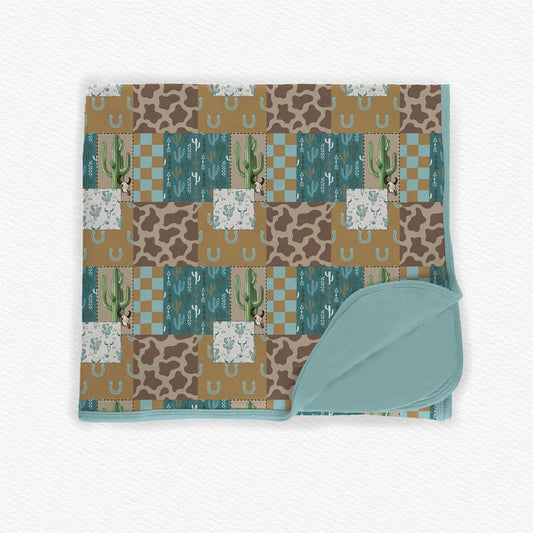 BL0236 Baby  Girls Western Cow Blanket Preorder