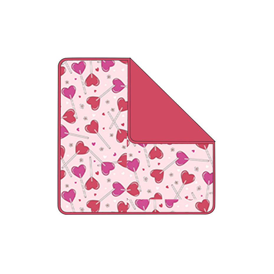 BL0242 Baby Violet Heart lollipop Pink Blanket Preorder