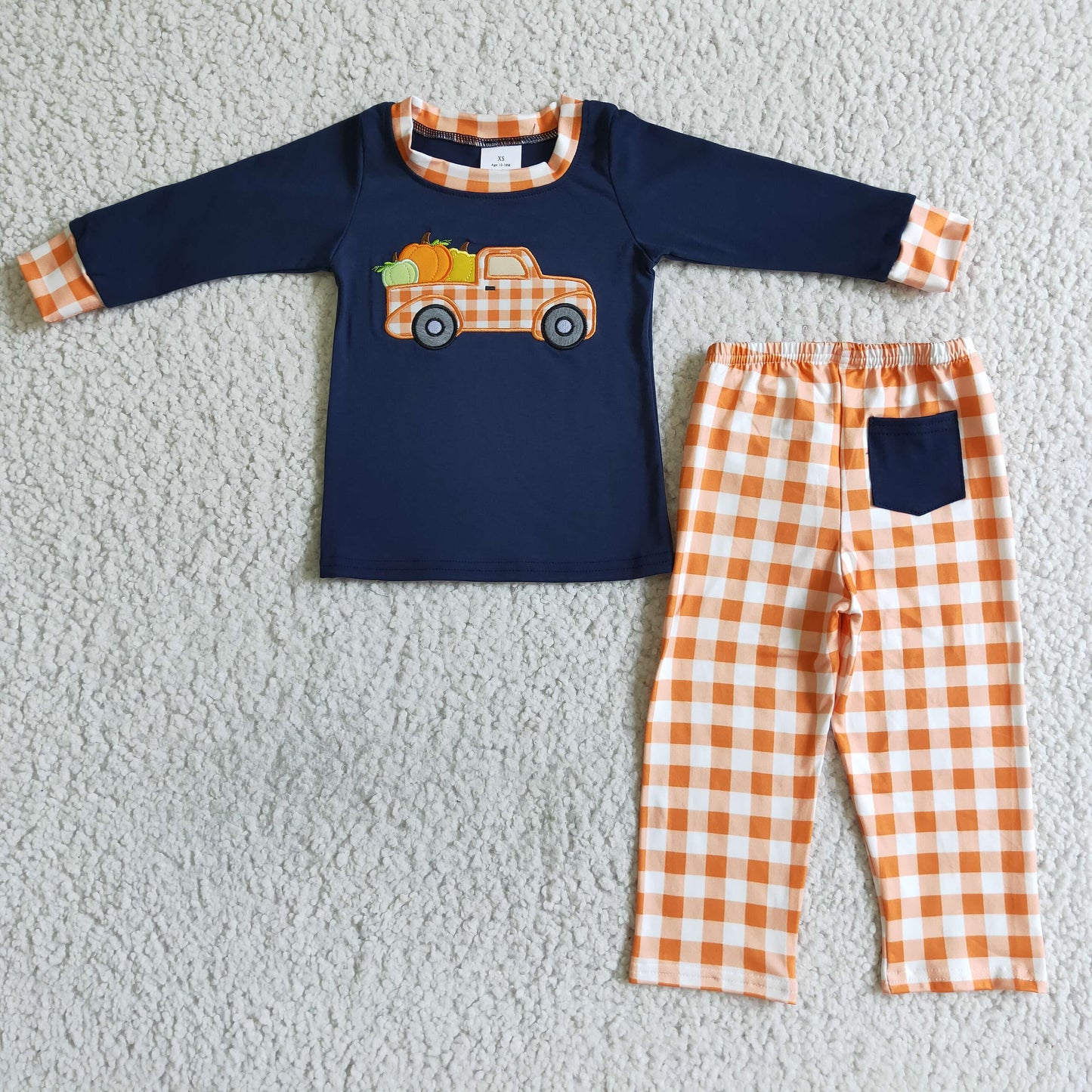 Baby Boys Fall Pumpkni Tuck Outfit