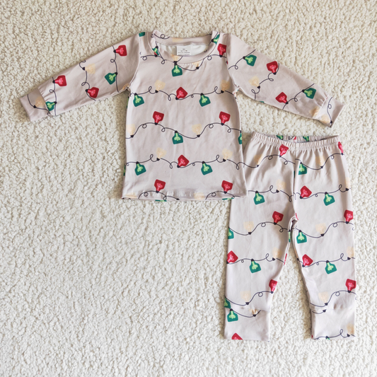 Baby Boys Christmas Light Pajama Set