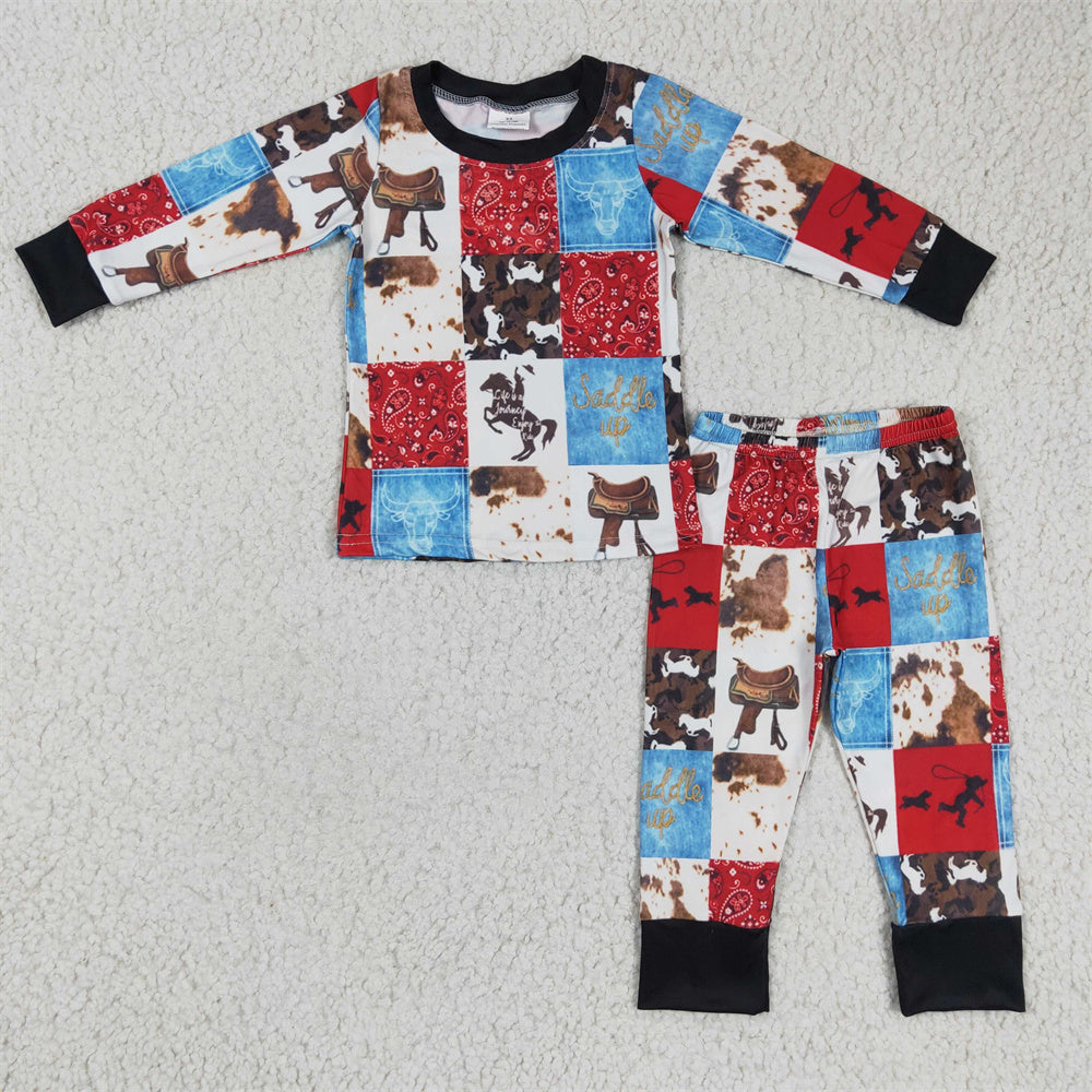 Baby Boys Western Long Sleeve Pajama Set