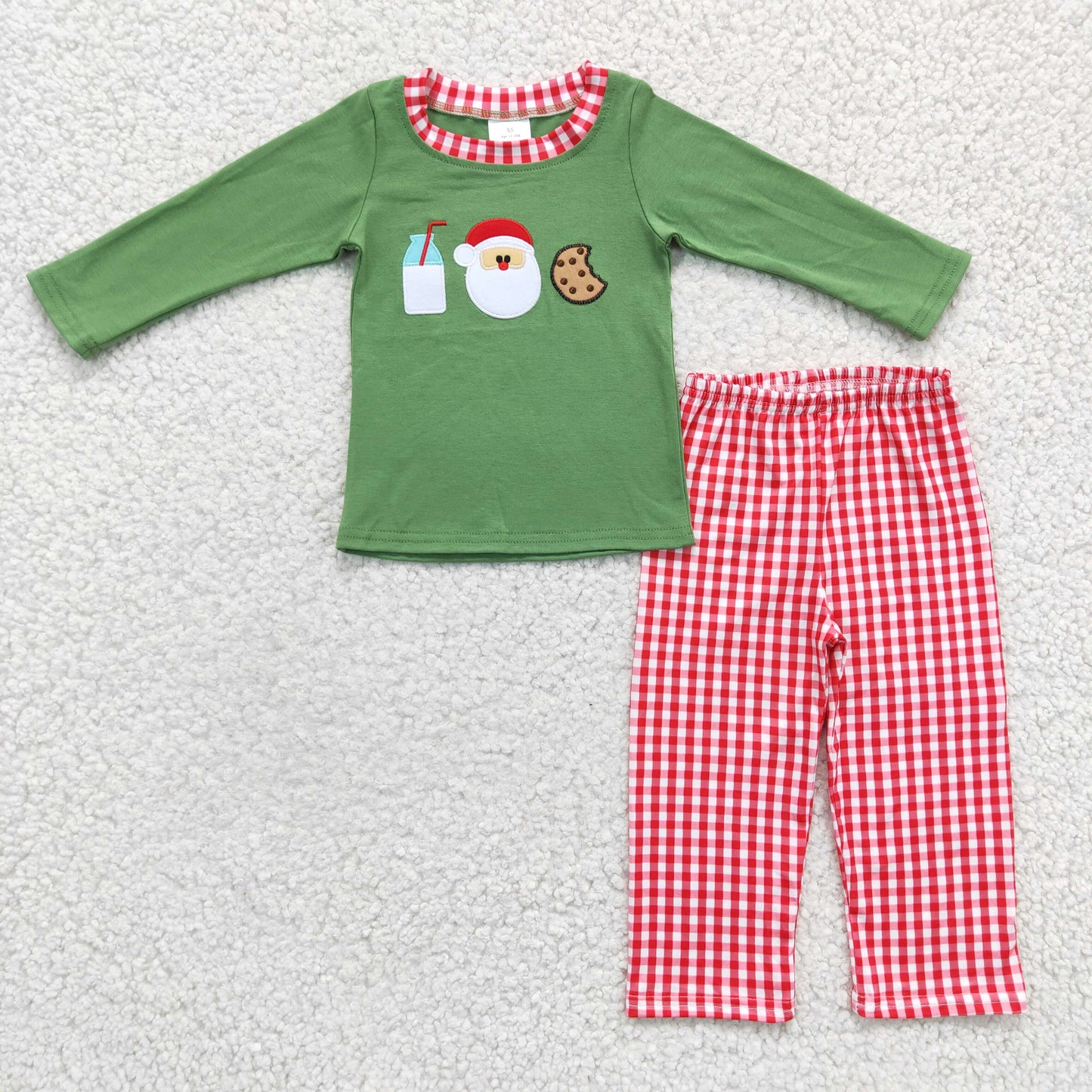 Baby Boys Christmas Milk Santa Cookie Outfit