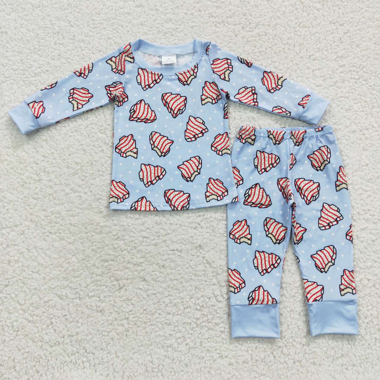 Baby Boys Girls Sibling Christmas Tree Cookie Pajama Set