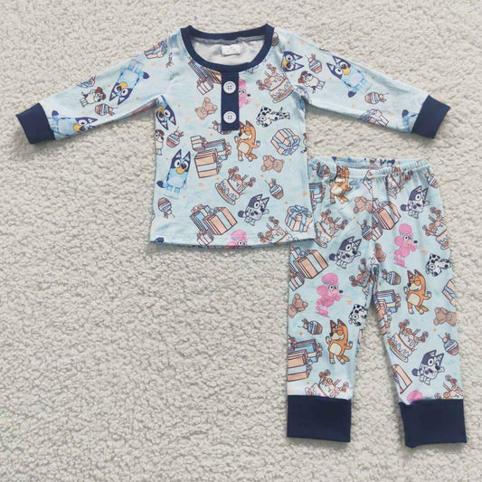 Cartoon Dog Pajamas Set