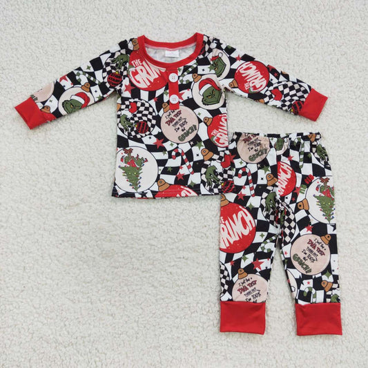 Christmas Boys  Cartoon Pajamas Set