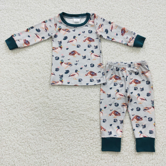 Baby Boys Ducks Print Top Pant Promotion Pajamas Set