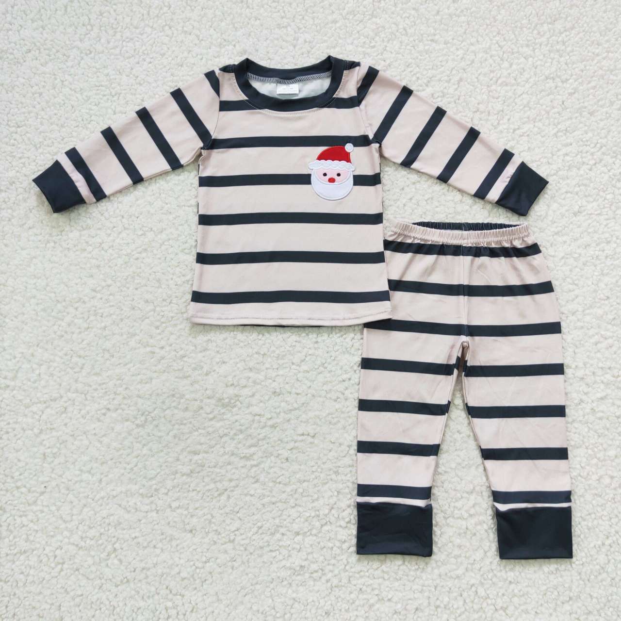 Toddler Baby Sibling Christmas Elk Santa Striped Pajama Set