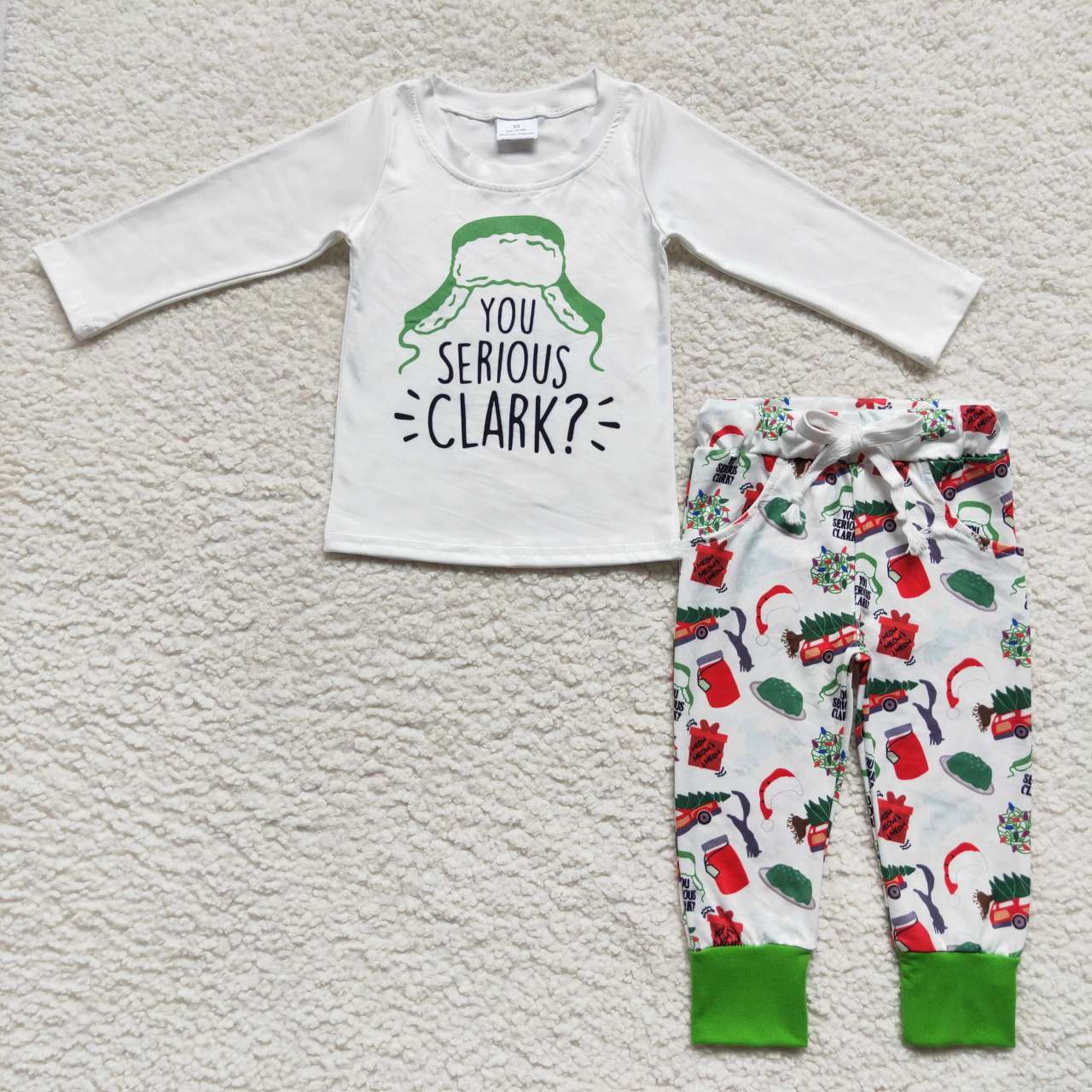 Kids Boys Girls Sibing Christmas Pants Set Boutique Outfit