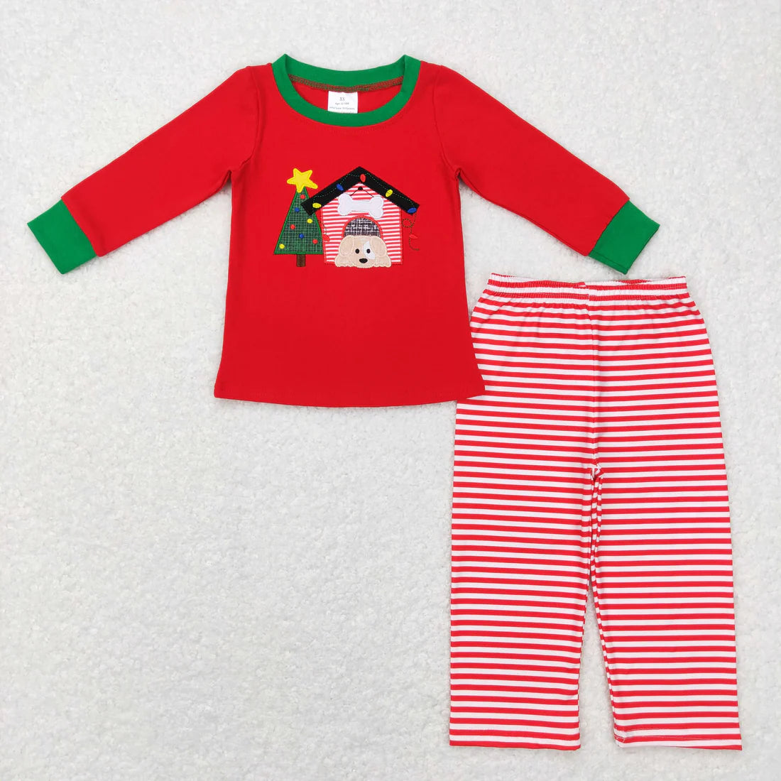 Sibling Baby Boys Girls Embroidery Trucks Santa Milks Top Pants Christmas Clothes Sets