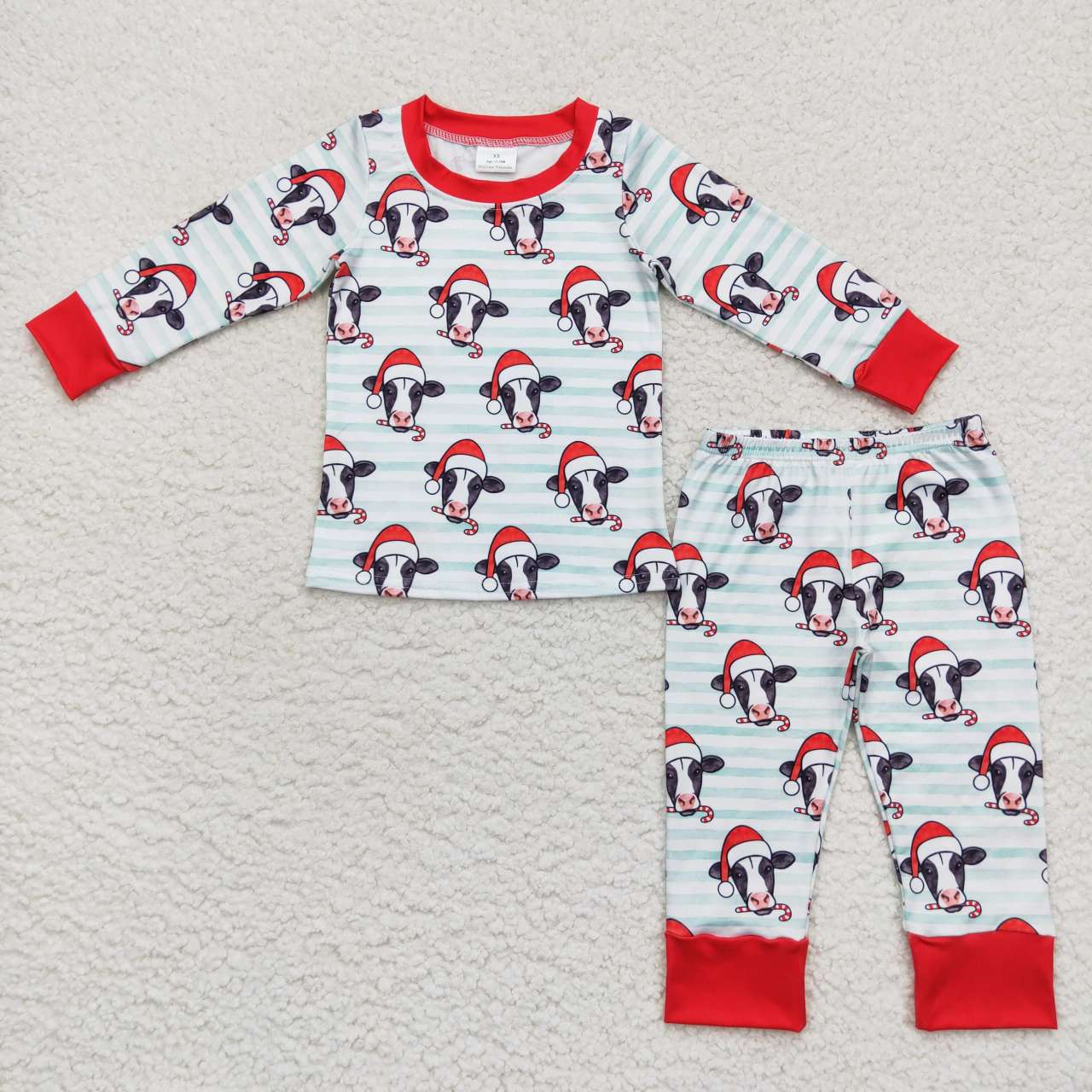 Baby Boys Brother Christmas Cow Pajama and Romper