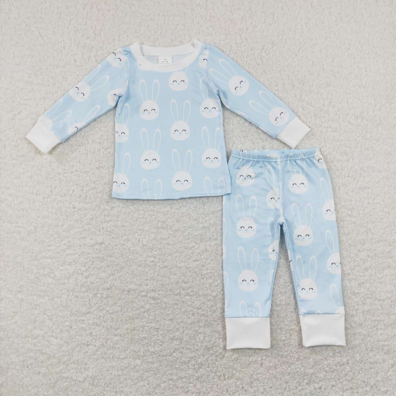 Sibling Girls Boys Easter Cute Rabbit Long Sleeve Pajama Set