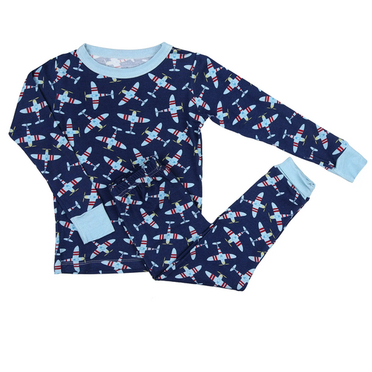 BLP0486 Baby Boys Aircraft  Pajama Set Pre-order