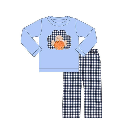 Kids Boys  Thanksgiving Turkey Long Sleeve Pants Set Pre order
