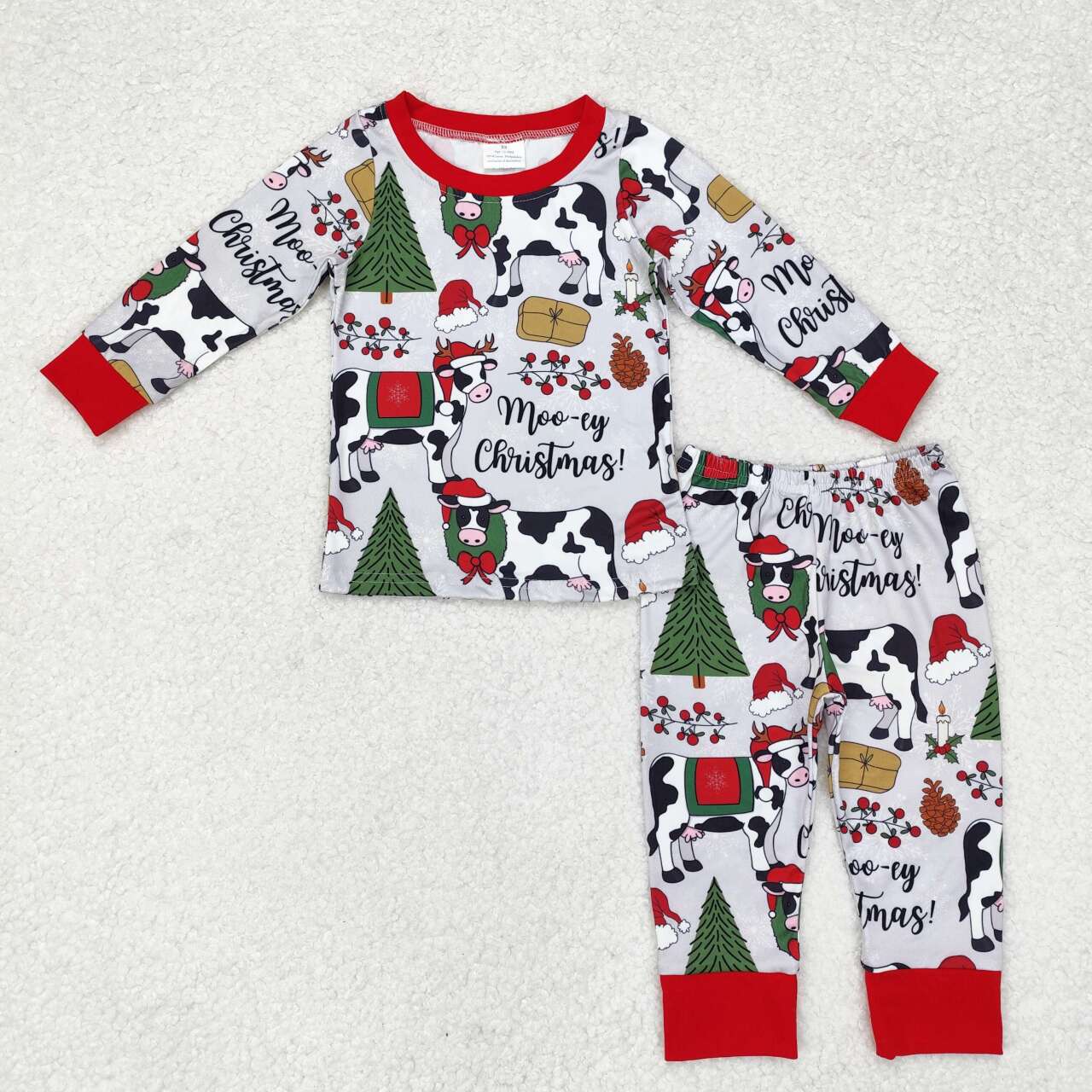 Family Moo-ey Christmas Cow Pajamas