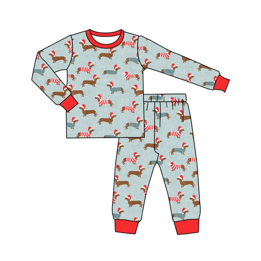 Baby Boys dachshund Dog pajama Set Pre-order