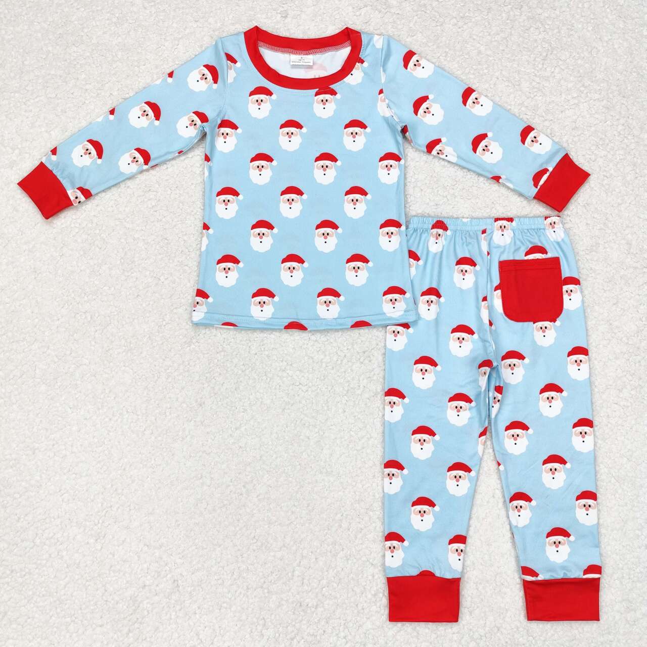 Sibling Baby Boys Christmas Santa Claus Long Sleeve Pajama Set