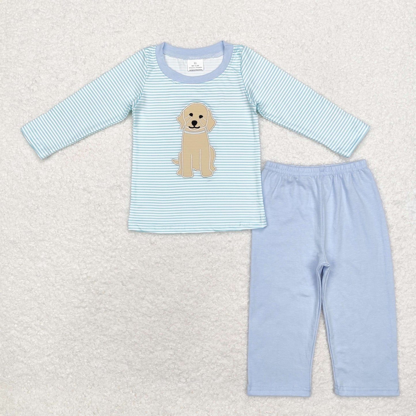 Kids Boys Girls Sibling Cute Dog Cotton Pants Clothes Set