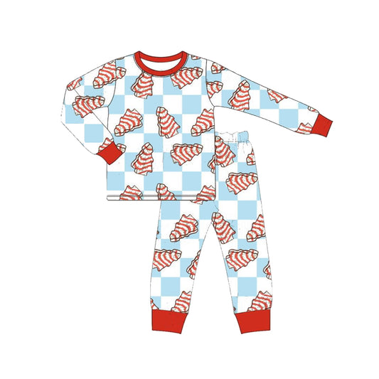 BLP0604 Toddler Boys Pajama Set Christmas Tree Cake