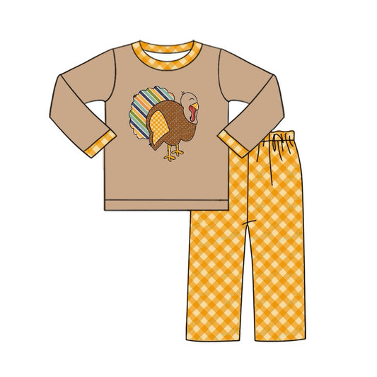 BLP0618Infant Boys Thanksgiving Set Turkey