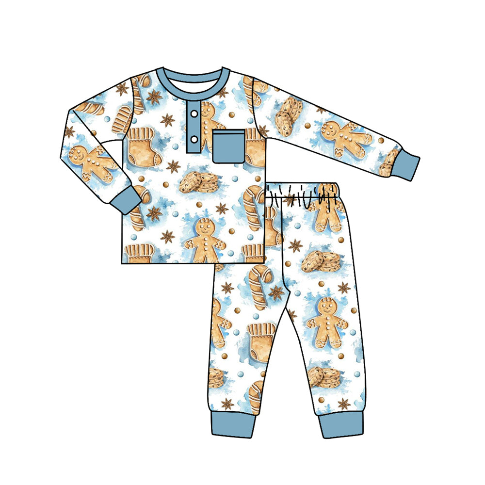 BLP0619 Baby Boys Christmas Gingersnap Pajama Set Preorder