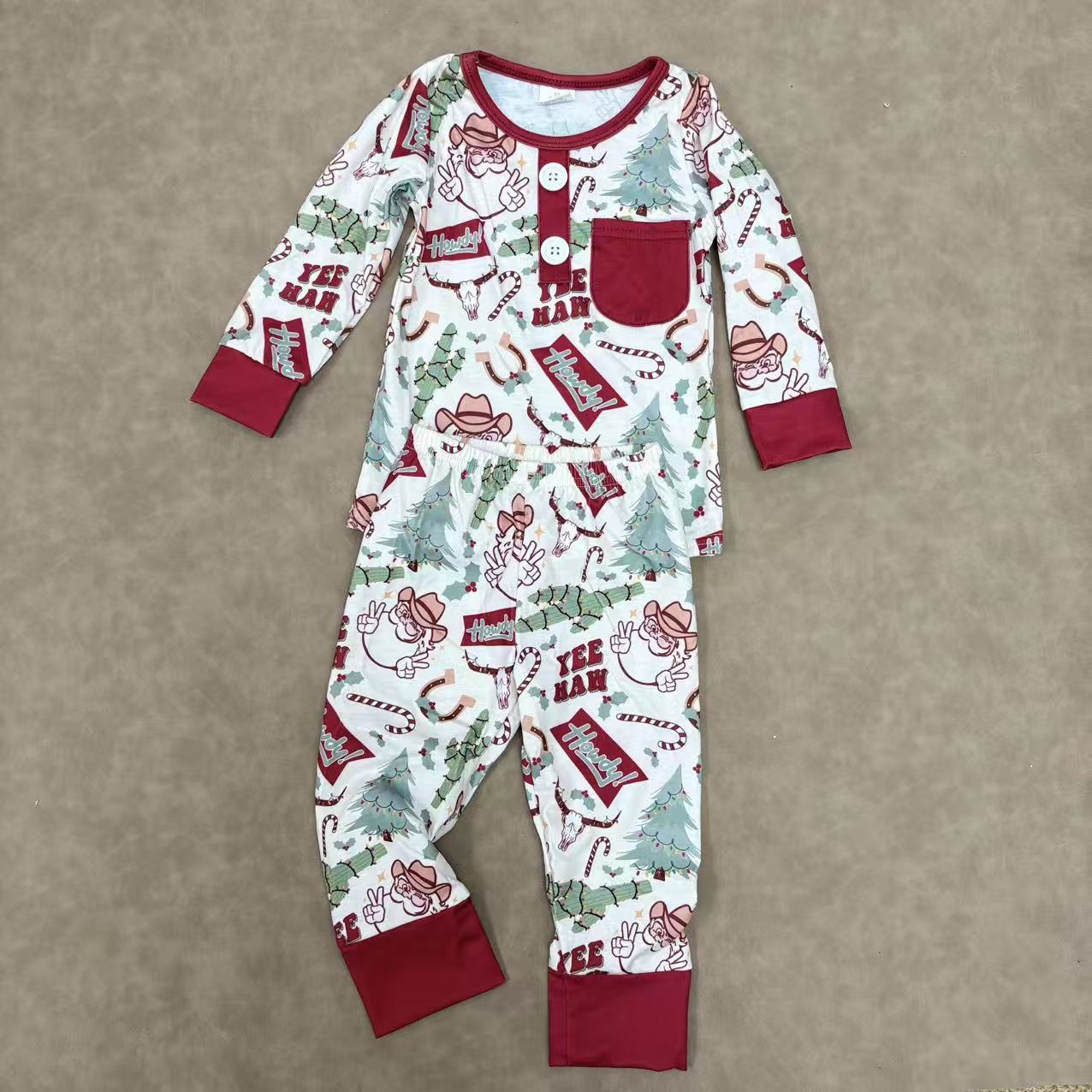 Sibling Kids Boys Christmas Long Sleeve Pajama Set