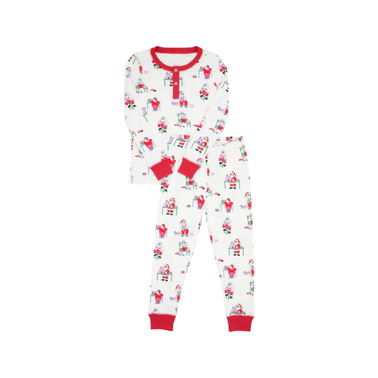 BLP0624 Baby Girls Christmas Santa Pajama Set Preorder