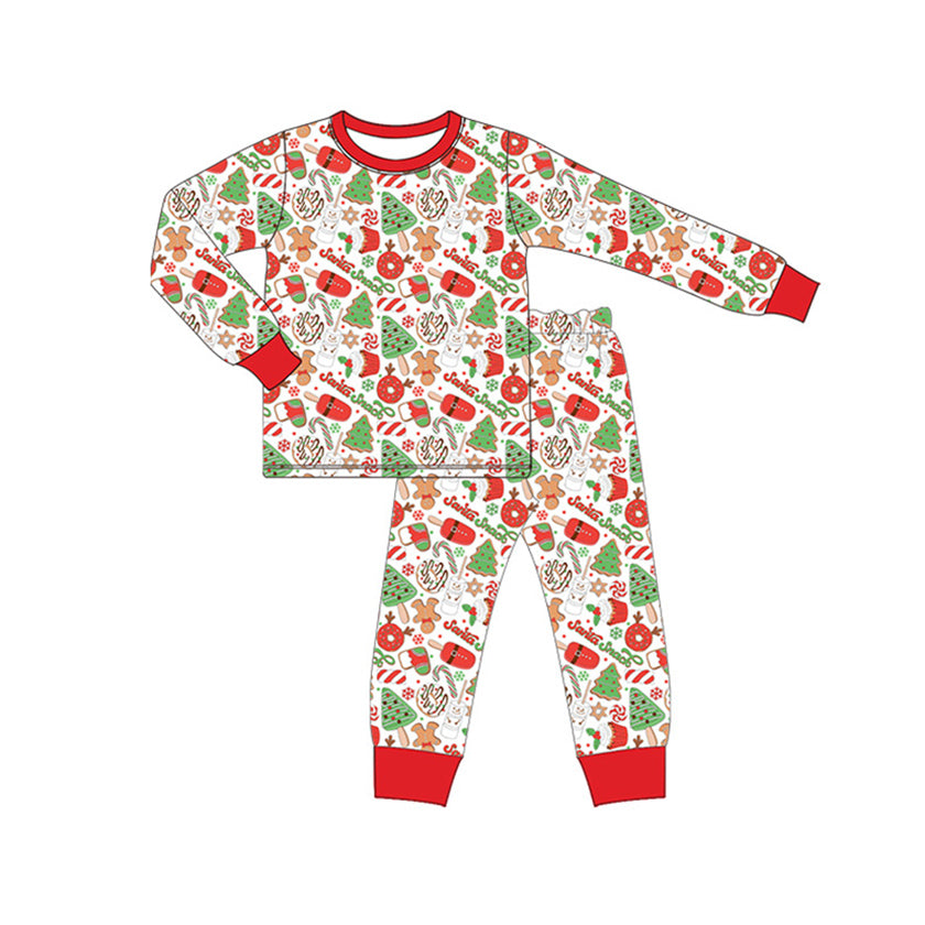 BLP0632  Baby Boys  Christmas Cake Long Sleeve Pajama Set Preorder