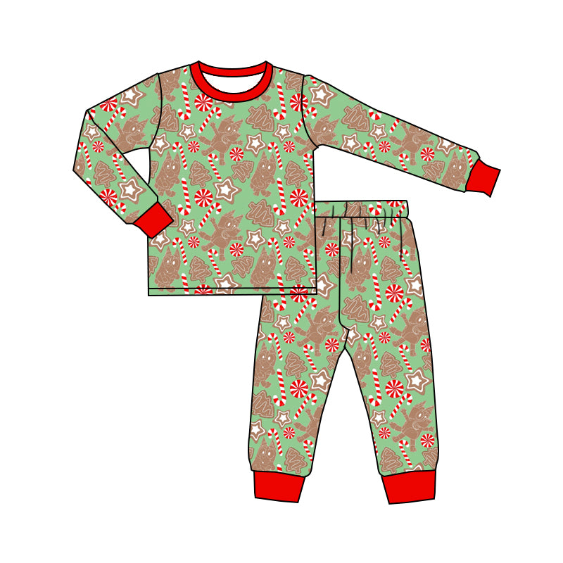 BLP0635 Baby Boys Christmas Cartoon Dog Pajama Set Preorder