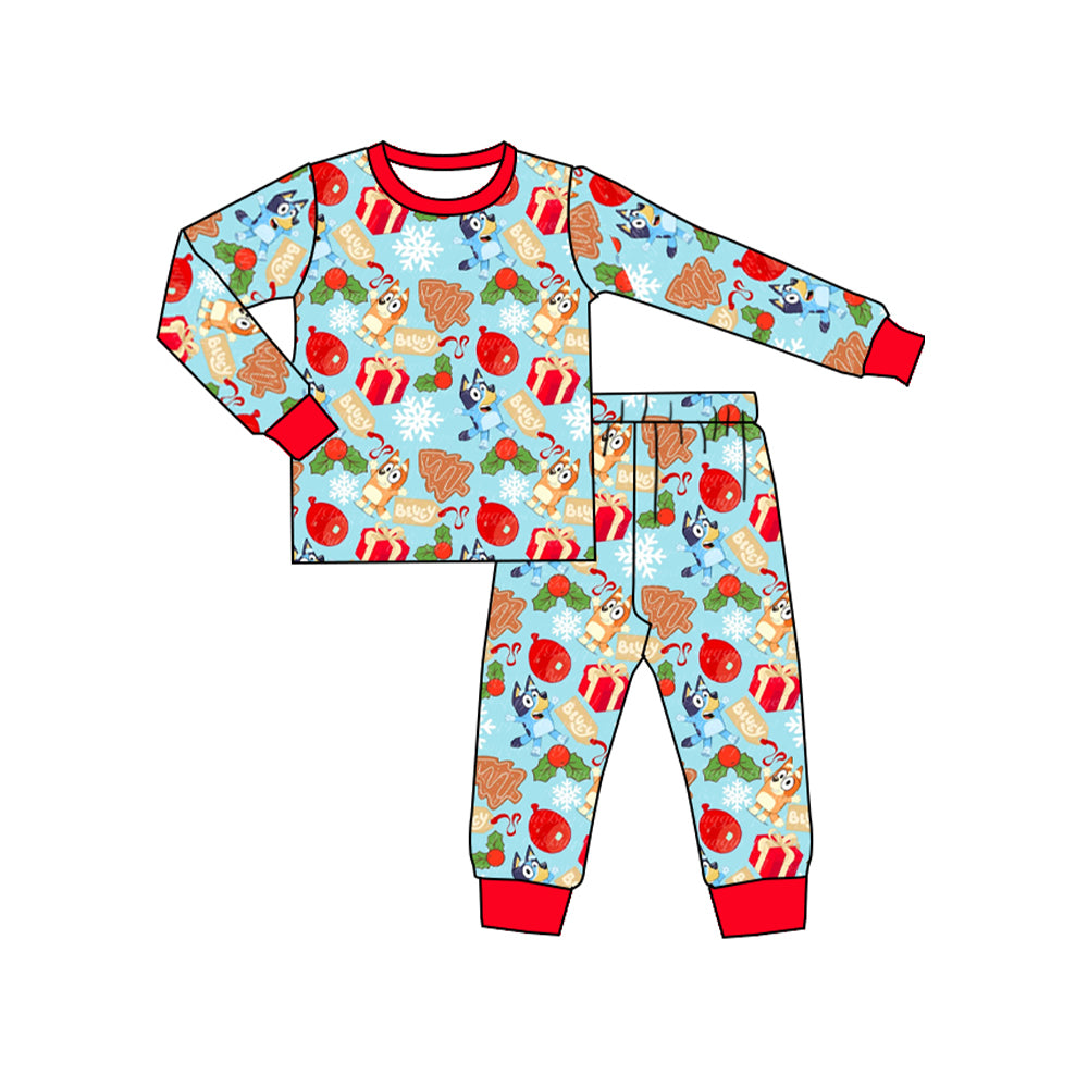 Baby Boys Christmas Party Cartoon Dog Pajama Set Preorder