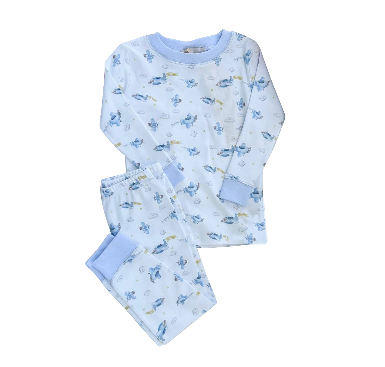 BLP0656 Baby Boys Aircraft Long Sleeve Pajama Set Preorder