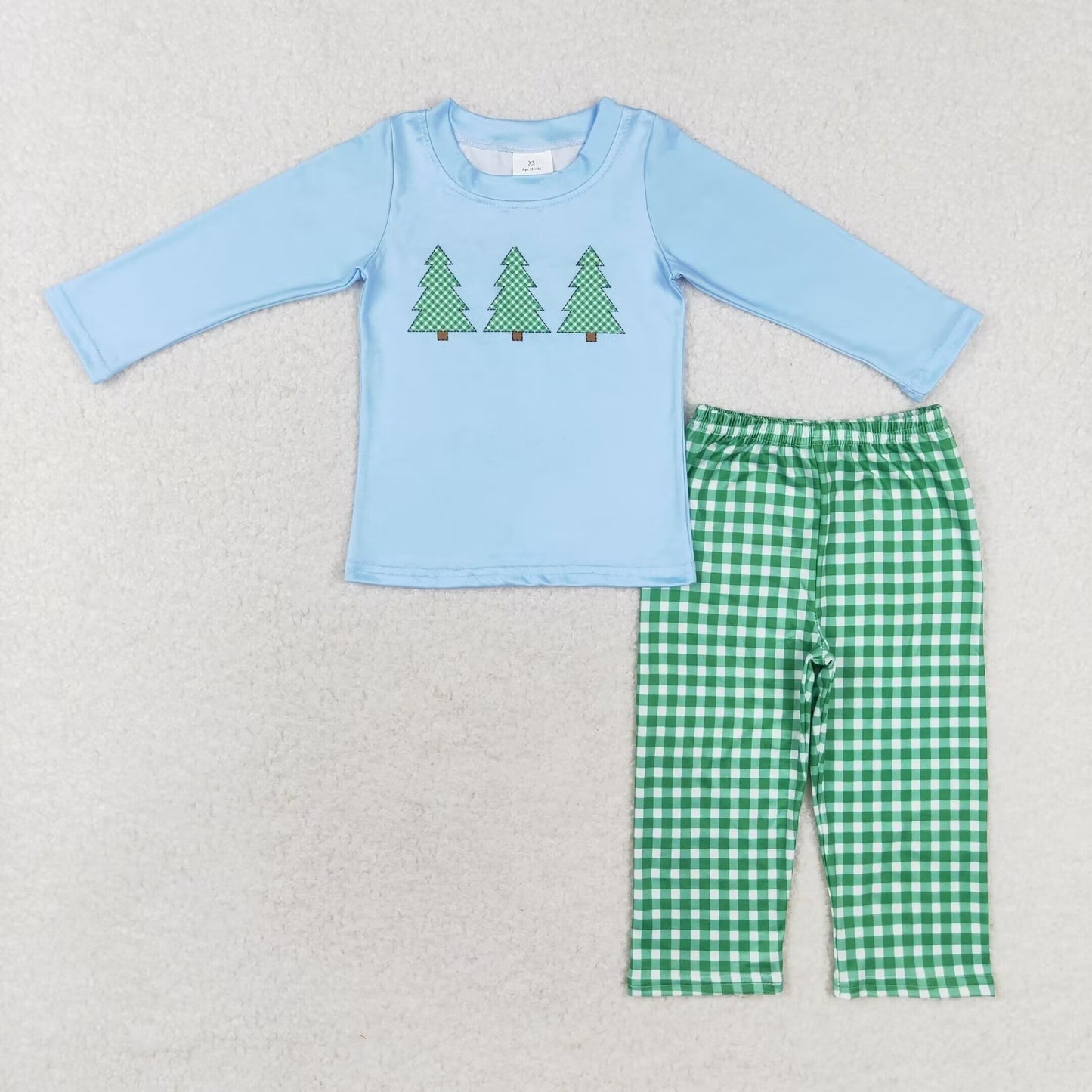 BLP0659 Baby Boys Christmas Tree Pants Outfit