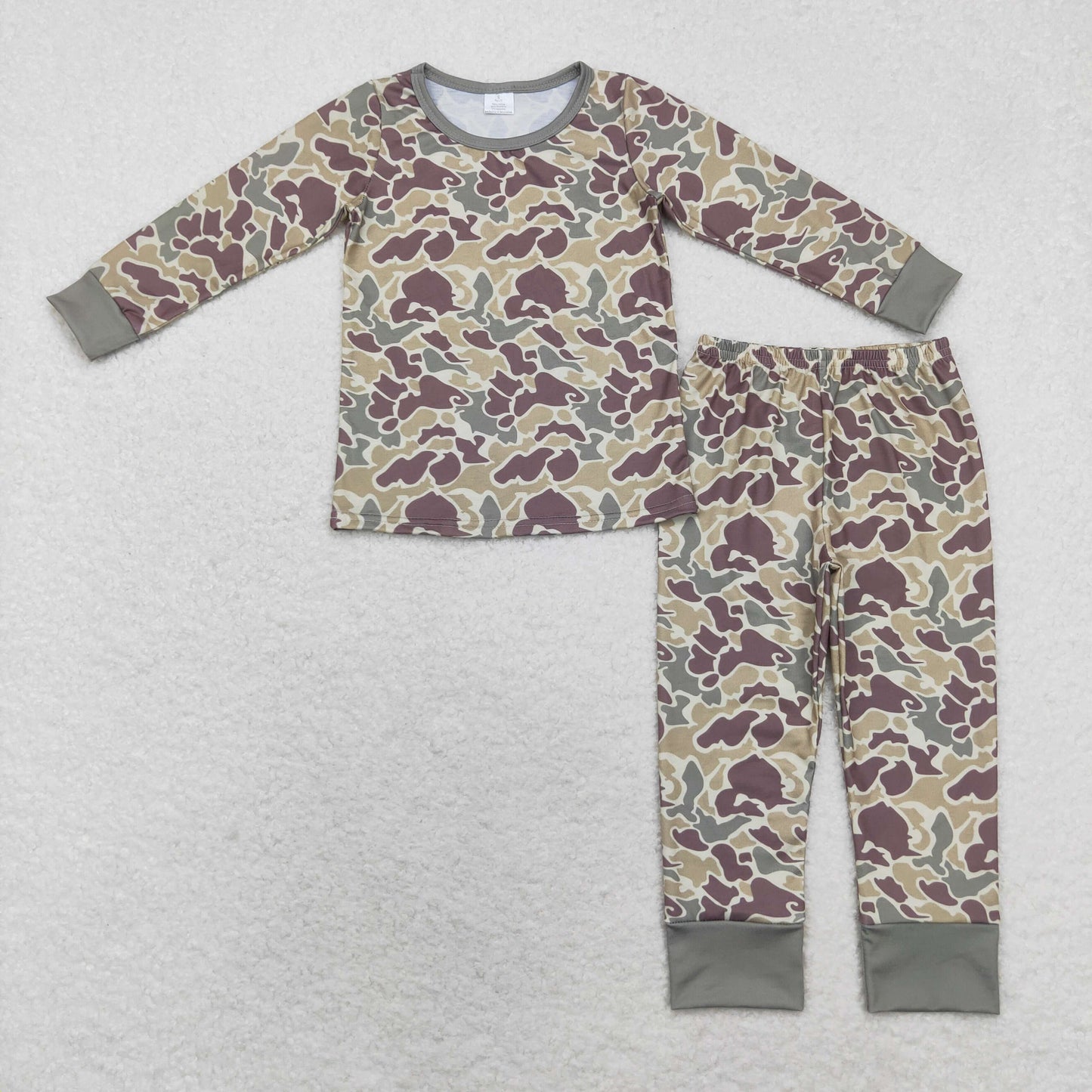 Baby Boys Green Camo Long Sleeve Pajama Set