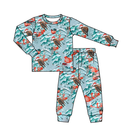 BLP0714 Baby Boys Christmas  Anilam Pajama Set Pre-roder